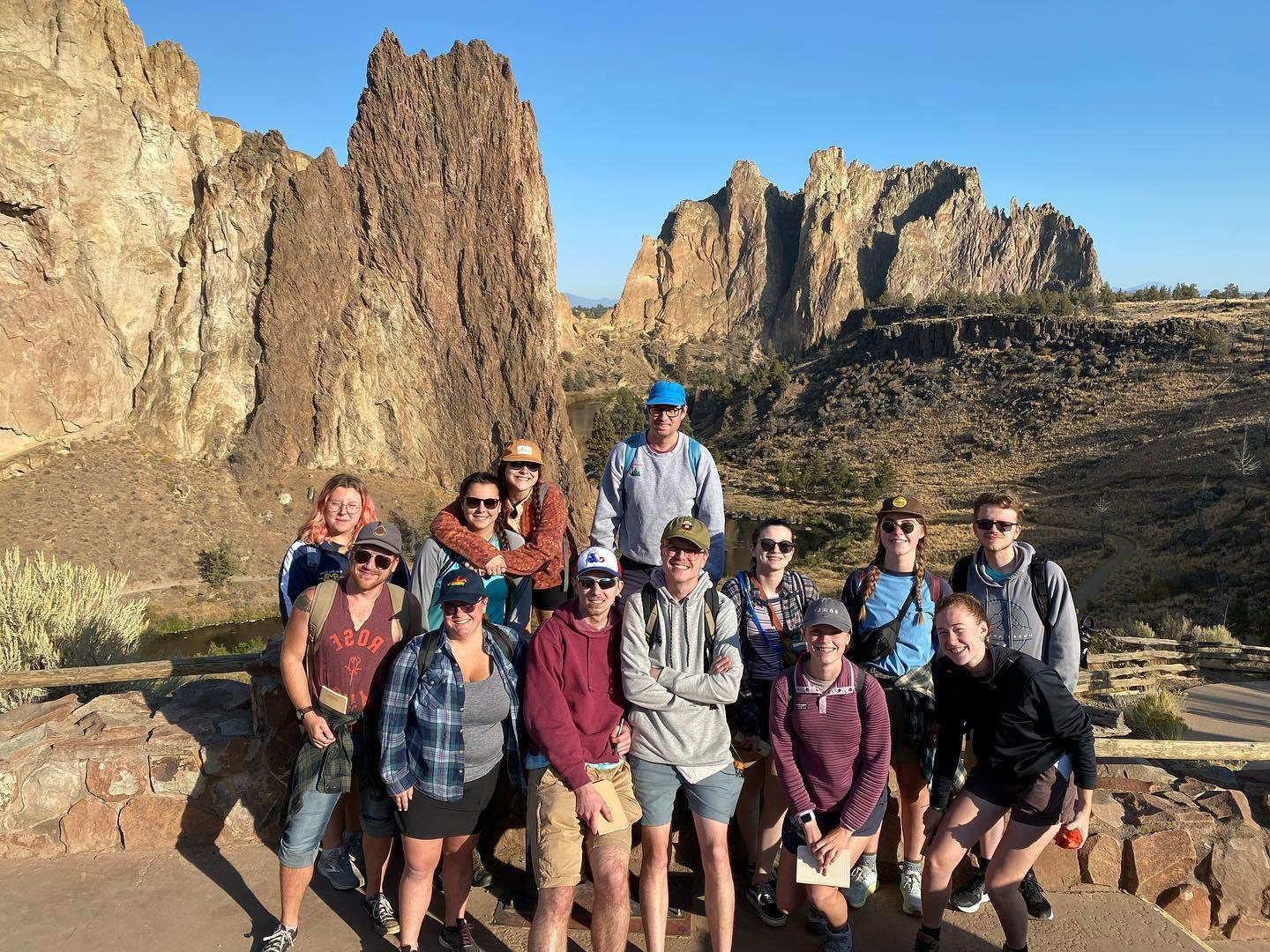 GEOG student in canyon in Oregon 2022